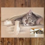 Kisállat pasztell portré fotóról