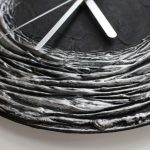 Minimalista Fekete Falióra Ezüst Mutatókkal