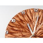 Réz Színű Falióra Ezüst Számokkal És Csendes Óraművel