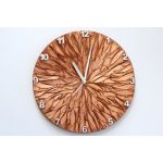 Réz Színű Falióra Ezüst Számokkal És Csendes Óraművel