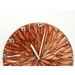 Réz Színű Falióra Ezüst Számokkal És Csendes Óraművel
