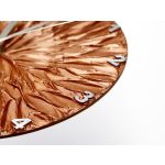 Réz Színű Falióra Ezüst Számokkal És Csendes Óraművel